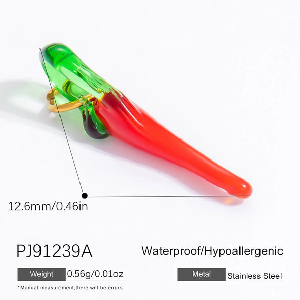 Stainless Steel Dripping Oil Pastoral Style Fruit Food Jewelry Accessories Bracelet Necklace Pendant