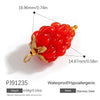 Stainless Steel Dripping Oil Pastoral Style Fruit Food Jewelry Accessories Bracelet Necklace Pendant
