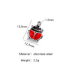 Stainless Steel Dripping Oil Seven Star Ladybug Handmade Jewelry Bracelet Pendant Necklace Earrings