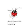 Stainless Steel Dripping Oil Seven Star Ladybug Handmade Jewelry Bracelet Pendant Necklace Earrings