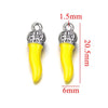 Stainless Steel Dripping Oil Three Dimensional Pepper Pendant Jewelry Earrings Luggage Pendant Diy Handmade