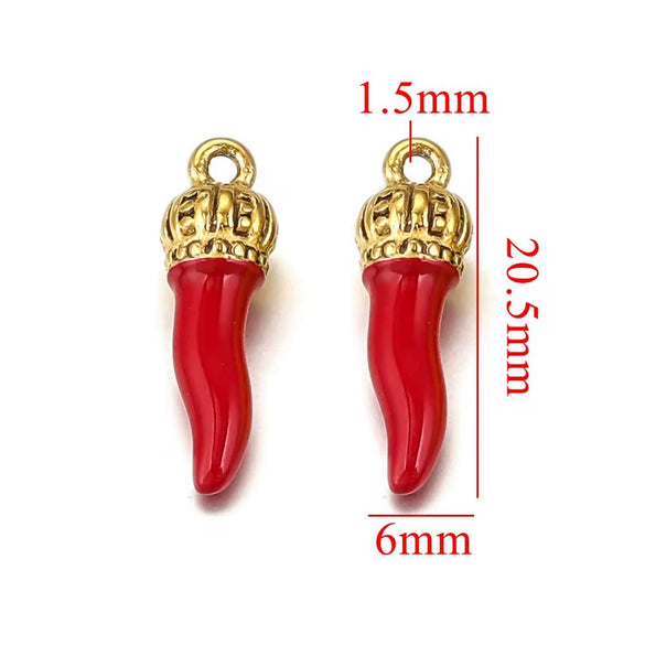 Stainless Steel Dripping Oil Three Dimensional Pepper Pendant Jewelry Earrings Luggage Pendant Diy Handmade