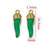 Stainless Steel Dripping Oil Three Dimensional Pepper Pendant Jewelry Earrings Luggage Pendant Diy Handmade