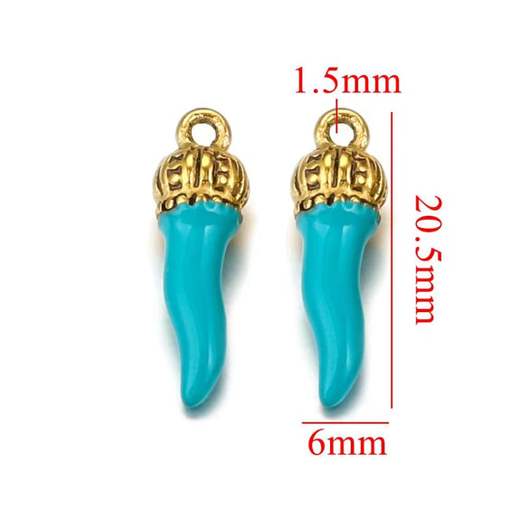 Stainless Steel Dripping Oil Three Dimensional Pepper Pendant Jewelry Earrings Luggage Pendant Diy Handmade