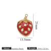 Stainless Steel Dripping Oil Turtle Strawberry Crab Jewelry Pendant