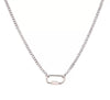 Stainless Steel Drop And Star Shape Zirconium Birthstone Pendant Necklace With Vacuum Electroplated 18K Gold Color
