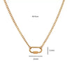 Stainless Steel Drop And Star Shape Zirconium Birthstone Pendant Necklace With Vacuum Electroplated 18K Gold Color