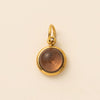 Stainless Steel Drop And Star Shape Zirconium Birthstone Pendant Necklace With Vacuum Electroplated 18K Gold Color