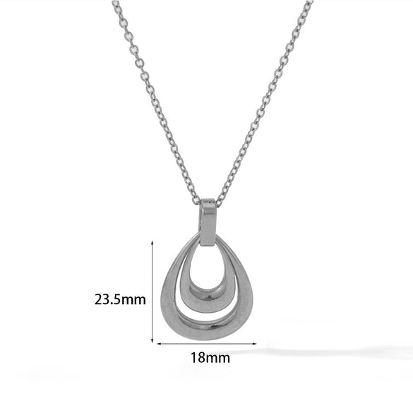 Stainless Steel Drop Shape Electroplated Women's Earrings