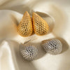 Stainless Steel Dropshaped Electroplated Normcore Style Earrings