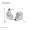 Stainless Steel Dropshaped Electroplated Normcore Style Earrings