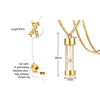 Stainless Steel Dropshaped Hourglass Pendant Necklace For Men And Women