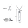 Stainless Steel Dropshaped Hourglass Pendant Necklace For Men And Women