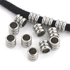 Stainless Steel Drum Bead Handmade Jewelry Accessories With Vacuum Plated And 18K Gold Plating Process