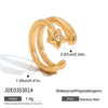 Stainless Steel Ear Clips Nonpierced Geometric Electroplated Jewelry For Women