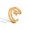 Stainless Steel Ear Clips Nonpierced Geometric Electroplated Jewelry For Women