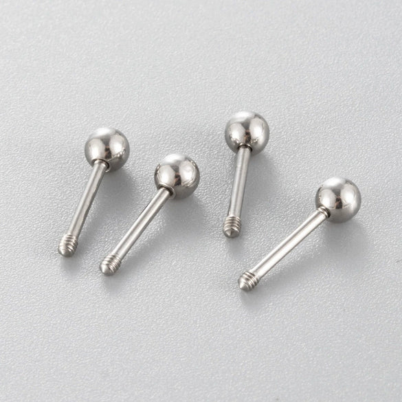 Stainless Steel Ear Puncture Accessories With Geometric Shape And Coarsefine Teeth Conversion Rod