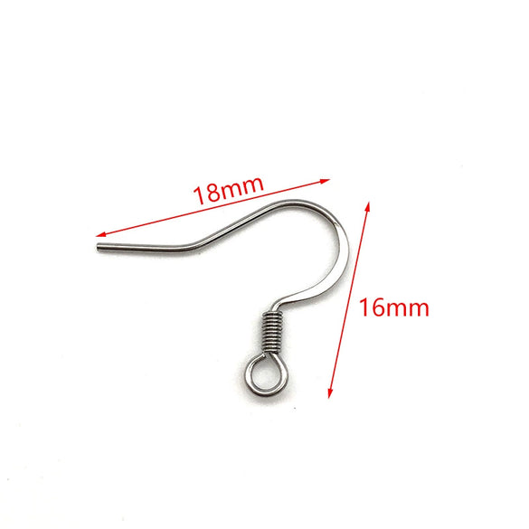 Stainless Steel Ear Studs And Ear Hook Earrings Accessories Electroplated For Diy Jewelry