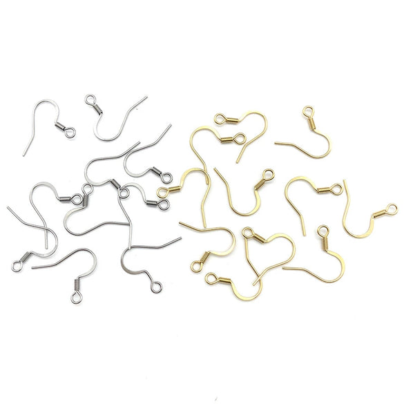 Stainless Steel Ear Studs And Ear Hook Earrings Accessories Electroplated For Diy Jewelry