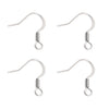 Stainless Steel Ear Studs Spring Squashed Ear Hook Flat Ear Stud Diy Jewelry Accessories Electroplated