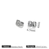 Stainless Steel Earplug Earring Accessories With Plum Blossom And Butterfly Buckles Smooth Design