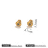Stainless Steel Earplug Earring Accessories With Plum Blossom And Butterfly Buckles Smooth Design