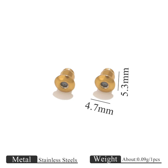 Stainless Steel Earplug Earring Accessories With Plum Blossom And Butterfly Buckles Smooth Design