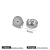 Stainless Steel Earplug Earring Accessories With Plum Blossom And Butterfly Buckles Smooth Design