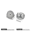 Stainless Steel Earplug Earring Accessories With Plum Blossom And Butterfly Buckles Smooth Design