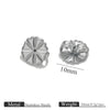Stainless Steel Earplug Earring Accessories With Plum Blossom And Butterfly Buckles Smooth Design