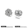Stainless Steel Earplug Earring Accessories With Plum Blossom And Butterfly Buckles Smooth Design