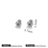 Stainless Steel Earplug Earring Accessories With Plum Blossom And Butterfly Buckles Smooth Design