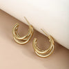 Stainless Steel Earrings Electroplating Women's High End Simple Elegant Style