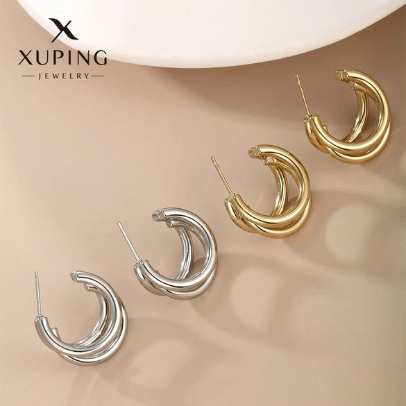 Stainless Steel Earrings Electroplating Women's High End Simple Elegant Style