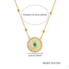 Stainless Steel Earrings Necklace Set With Cut Out Pattern Inlaid Turquoise Retro Style Electroplating