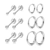 Stainless Steel Earrings With Diamond And Star Shape Design