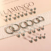 Stainless Steel Earrings With Diamond And Star Shape Design