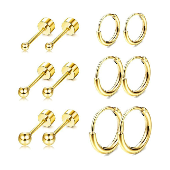 Stainless Steel Earrings With Diamond And Star Shape Design