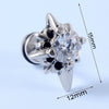 Stainless Steel Earrings With Geometric Animal Zodiac Patterns Heart And Drop Shaped Electroplated Punk Style