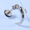 Stainless Steel Earrings With Geometric Animal Zodiac Patterns Heart And Drop Shaped Electroplated Punk Style