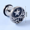 Stainless Steel Earrings With Geometric Animal Zodiac Patterns Heart And Drop Shaped Electroplated Punk Style