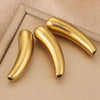 Stainless Steel Eggplant Bead Pendant Jewelry For Diy Bracelet And Necklace Making With 18K Gold Vacuum Plating