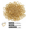 Stainless Steel Eggshaped Open Ring With Golden Connection And Totem Pattern Electroplated Diy Jewelry Jump Ring Accessories