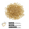 Stainless Steel Eggshaped Open Ring With Golden Connection And Totem Pattern Electroplated Diy Jewelry Jump Ring Accessories