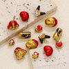 Stainless Steel Eight Eyes Pattern Drum Beads Jewelry Accessories 18K Gold Vacuum Plated