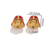 Stainless Steel Eight Eyes Pattern Drum Beads Jewelry Accessories 18K Gold Vacuum Plated