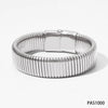 Stainless Steel Elastic Gold Plated Striped Snake Bone Chain Magnetic Buckle Bracelet With Electroplating Treatment Simple Style