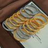 Stainless Steel Elastic Ring Bracelet Titanium Steel Plated 18K Gold Striped Electroplated Minimalist Bracelet