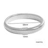 Stainless Steel Elastic Ring Bracelet Titanium Steel Plated 18K Gold Striped Electroplated Minimalist Bracelet