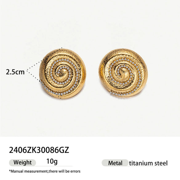 Stainless Steel Electroplated Animal And Zodiac Pattern Earrings For Women